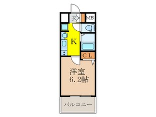 ｴｽﾃﾑｺｰﾄ新大阪Ⅵｴｷｽﾌﾟﾚｲｽ(612)の物件間取画像